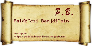 Palóczi Benjámin névjegykártya