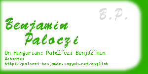 benjamin paloczi business card